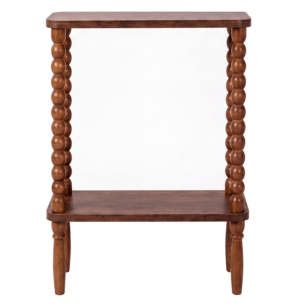Levede Side Table Slim Storage Shelf for Bedside End Table Hallway Brown