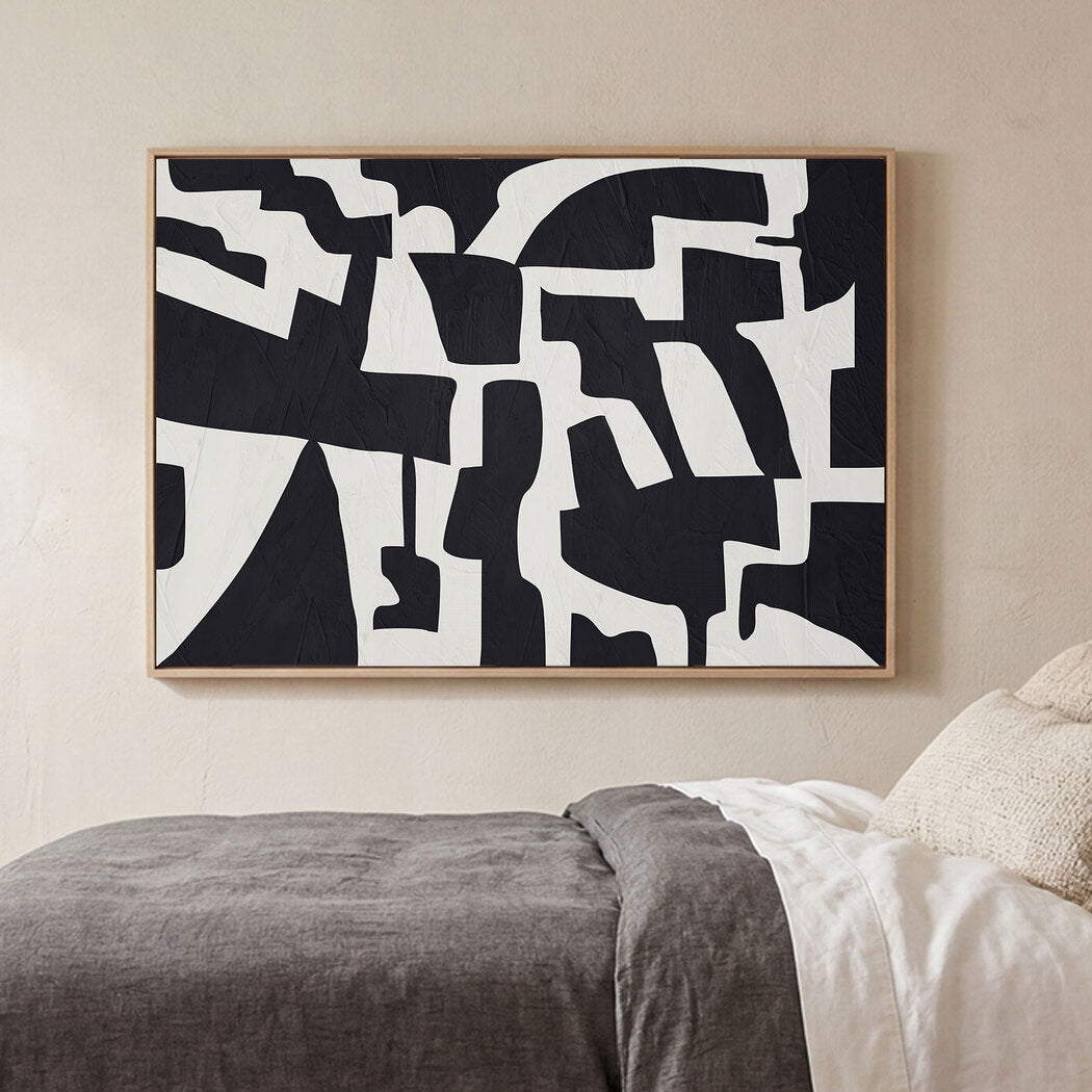 Yezi Modern Wall Art Canvas Abstract 80×120cm Framed Artwork Home Office Decor