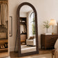 Yezi Mirror Full Length 4mm Tempered Glass Stand Lean Mount Bedroom Brown