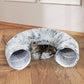 Pawz Cat Tunnel Foldable Fluffy Plush Play Tube Grey
