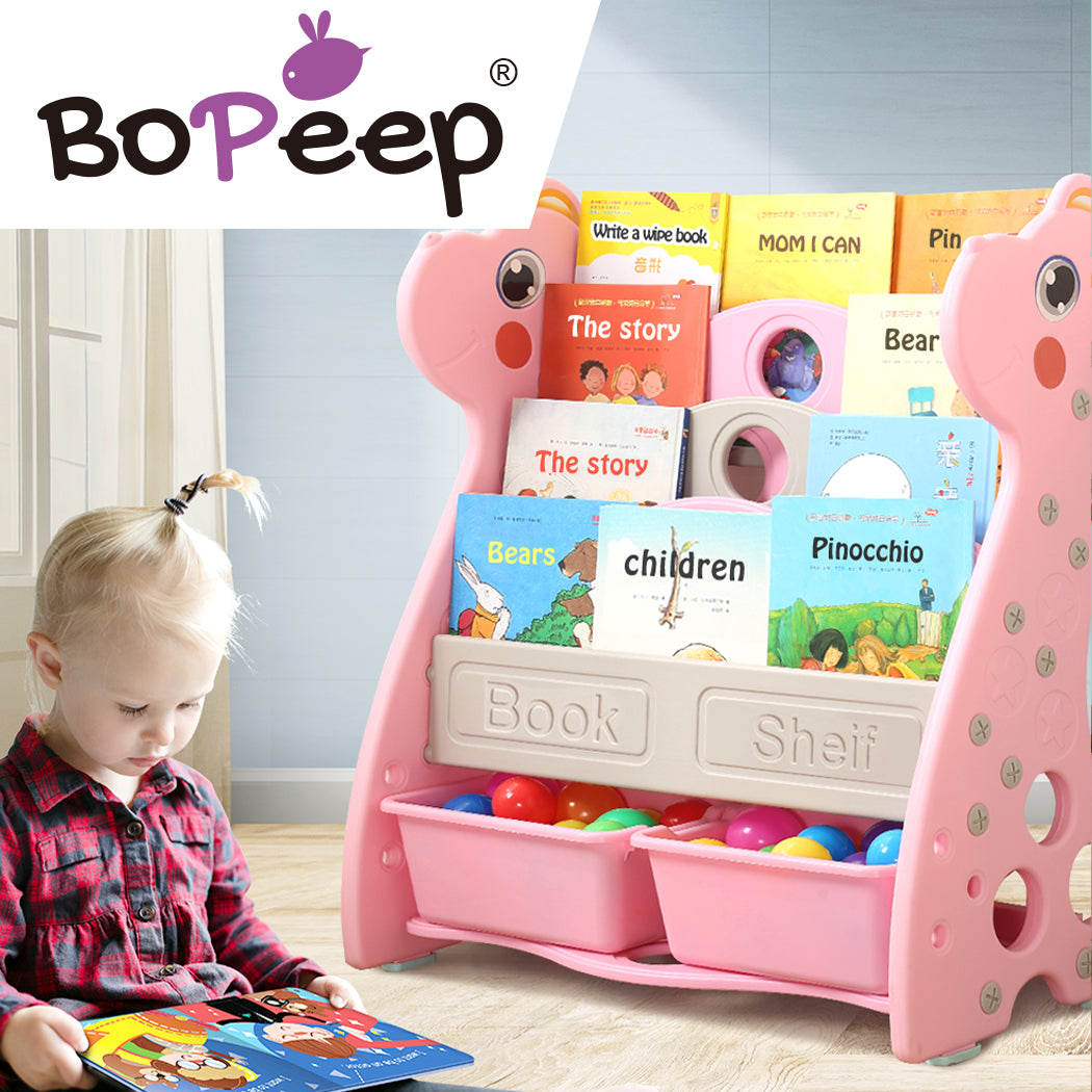 BoPeep Kids Bookshelf Bookcase Magazine Pink