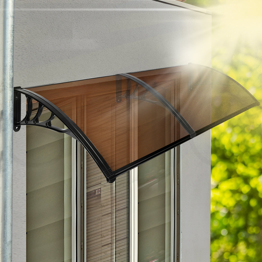Mountview Window Door Awning Outdoor 1M X 2.4M Brown 1x2.4M
