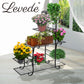 Levede Plant Stand Outdoor Indoor Metal Black