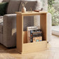 Levede Narrow Side Table Magazine Rack Slim End Bedside Storage Table Bedroom