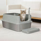 Pawz Stainless Steel Large Semi-Enclosed Cat Litter Box