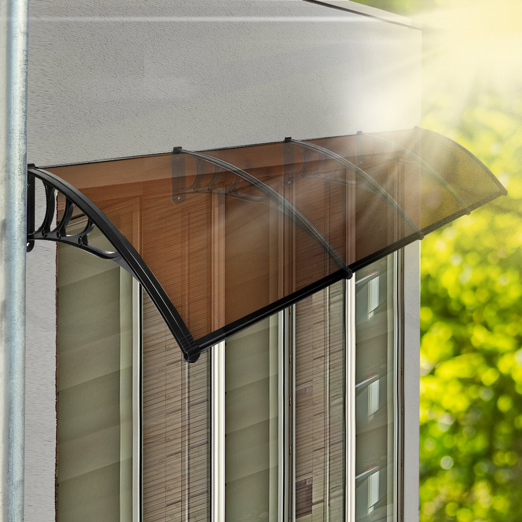 Mountview Window Door Awning Outdoor 1M X 4M Brown 1x4M