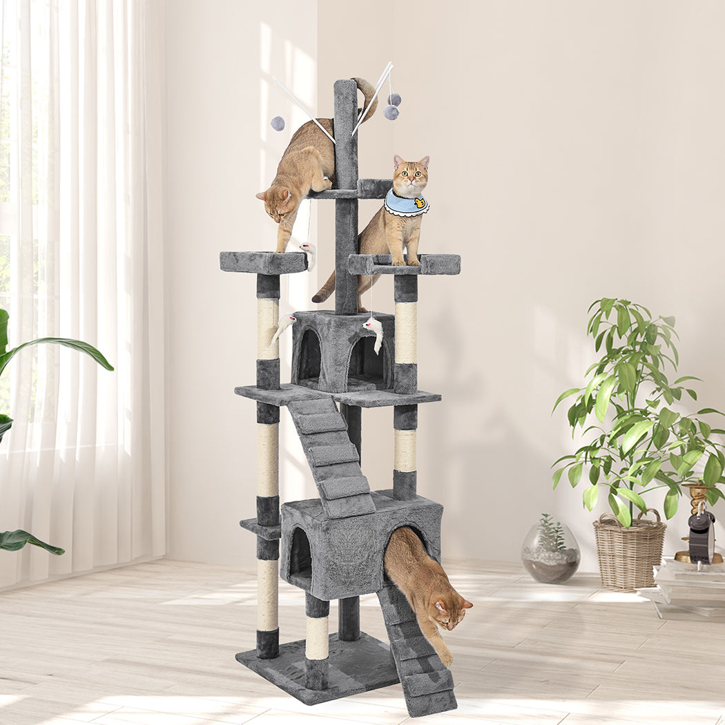PaWz Cat Tree Scratching Post Scratcher Grey