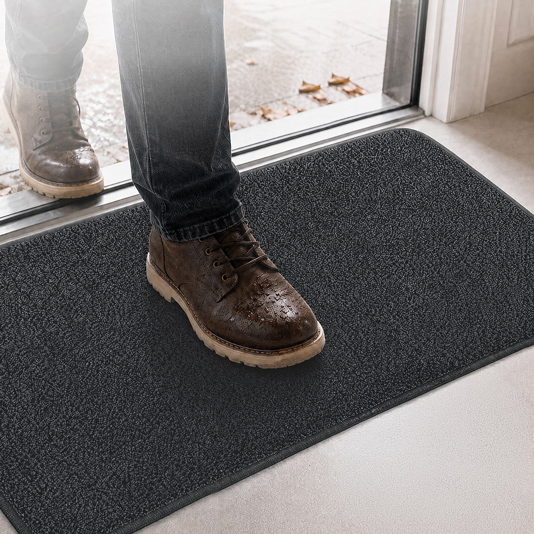 Marlow Door Mat Non Slip Absorbent Washable Pet Friendly for Entrance Grey