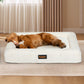 Pawz XXL Size Orthopedic Dog Bed with Corduroy Removable Cover Waterproof Washable Beige