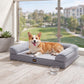 Pawz Cooling Orthopedic Dog Bed Waterproof Lining Washable Memory Foam Grey XL