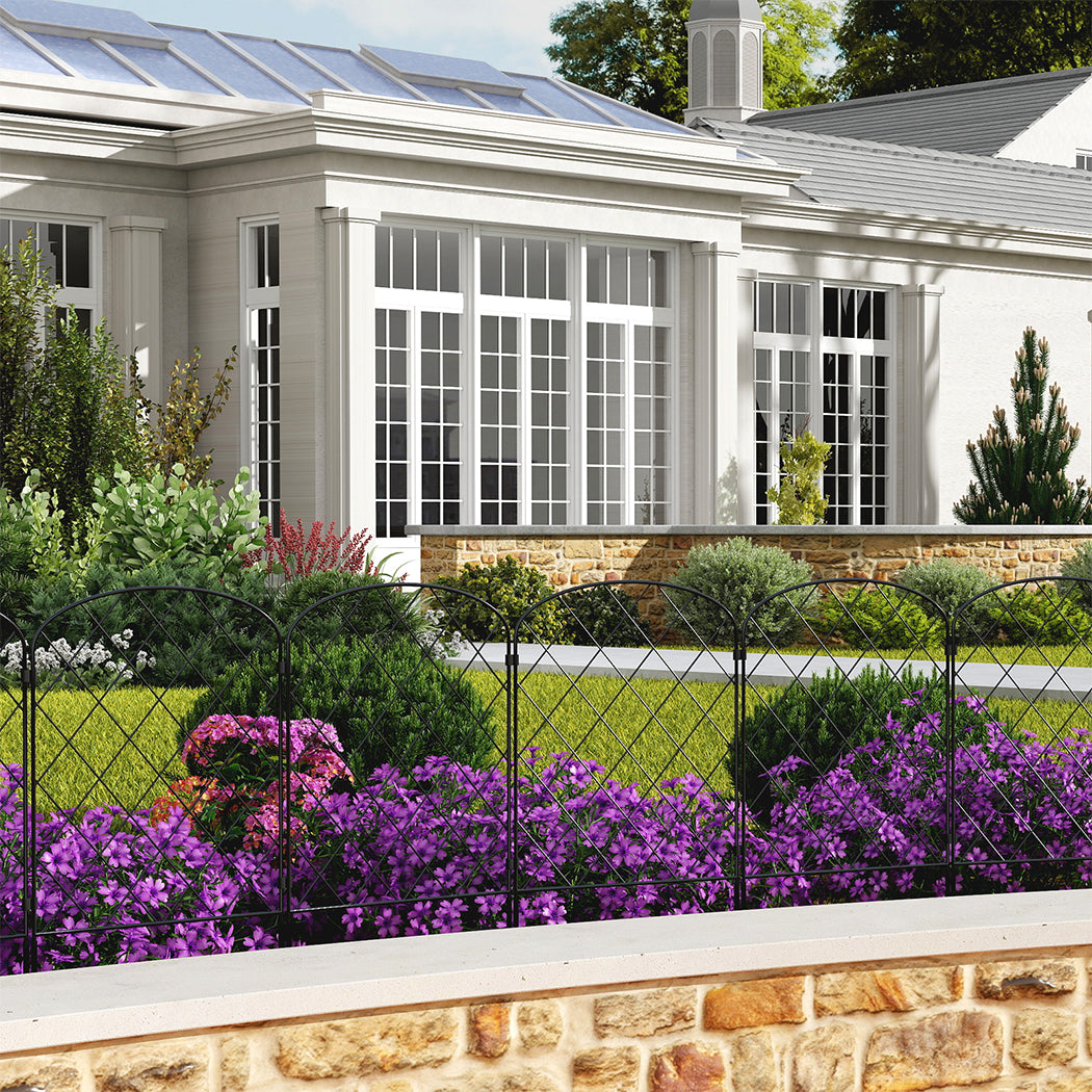 Mountview 10 Pcs Garden Fence Border Rustproof Metal