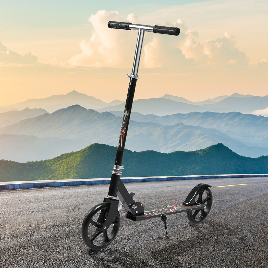 MONVELO Folding Scooter Dual Large Wheels Black