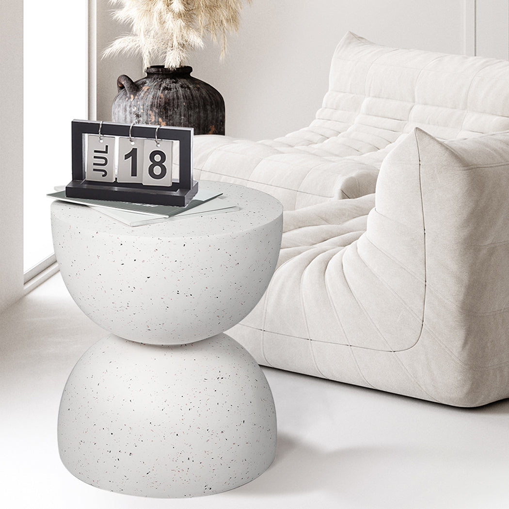 Levede Side Table Terrazzo Coffee Tables Beige