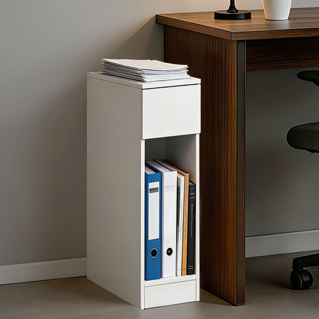 Levede Slim Bedside Table Nightstand Side Table Storage Bedroom Narrow Cabinet