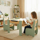 Levede Kids Table and Chairs Set 3-in-1 Chalkboard Storage Learning Dining Desk