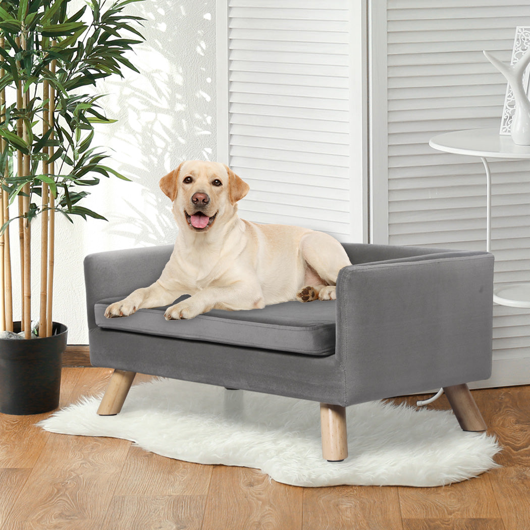 PaWz Pet Sofa Bed Dog Warm Soft Lounge Grey
