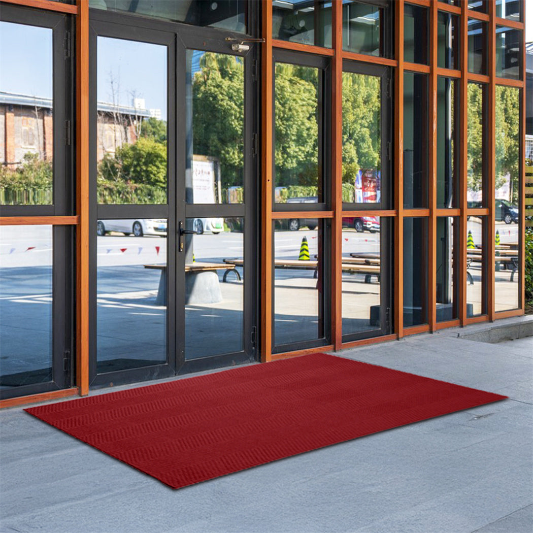 Marlow Extra Large Floor Rug Non Slip 90cm x 305cm Red