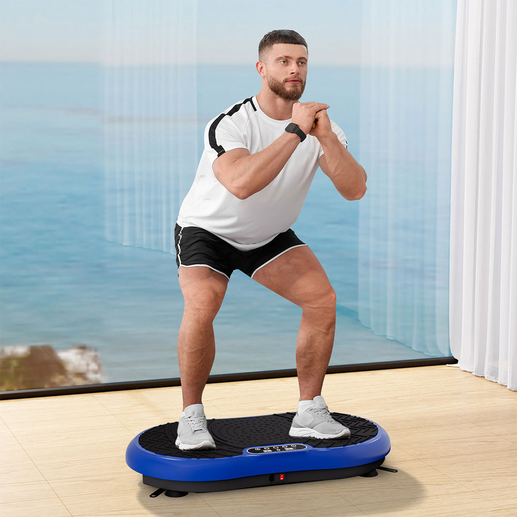 Centra Vibration Plate Train Exercise Machine Blue