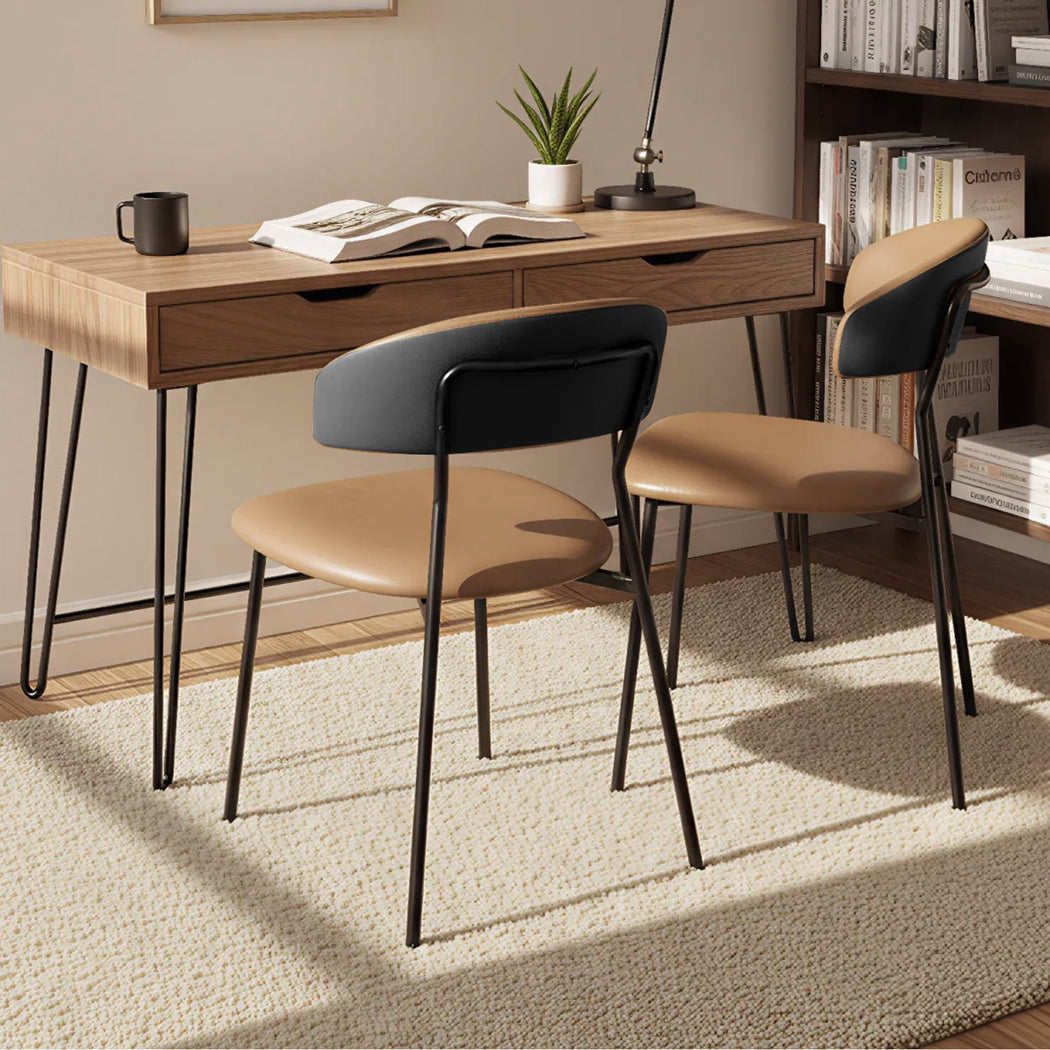 Levede 2x PU Leather Dining Chairs Kitchen Lounge