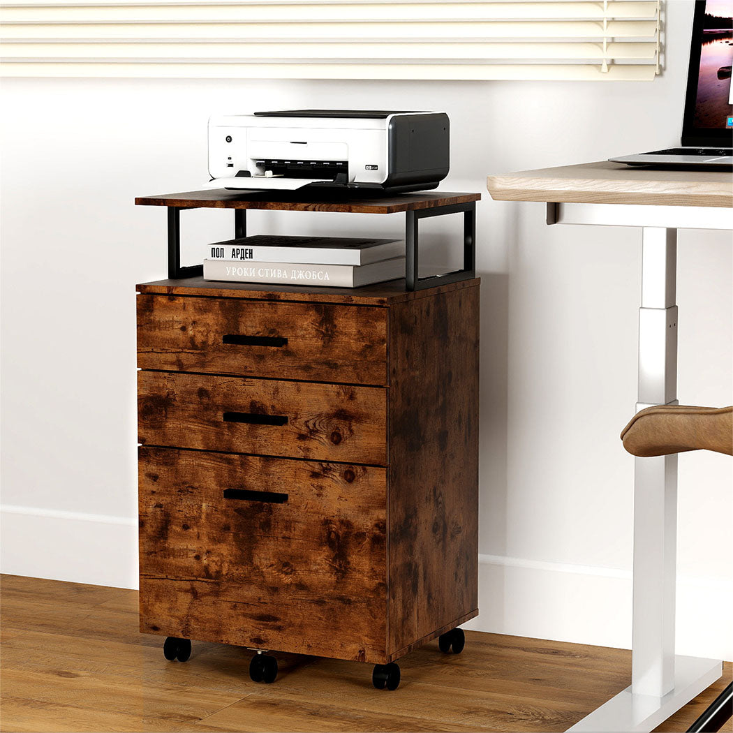 Levede Mobile File Cabinet 3 Drawers Home Office Desk