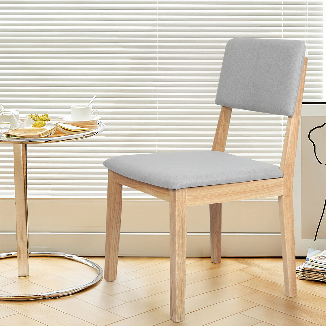 Levede Dining Chairs 4 Upholstered Kitchen Chair