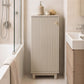 Levede Bathroom Cabinet Freestanding Storage Cupboard Slim 3 Tier Shelves Cream