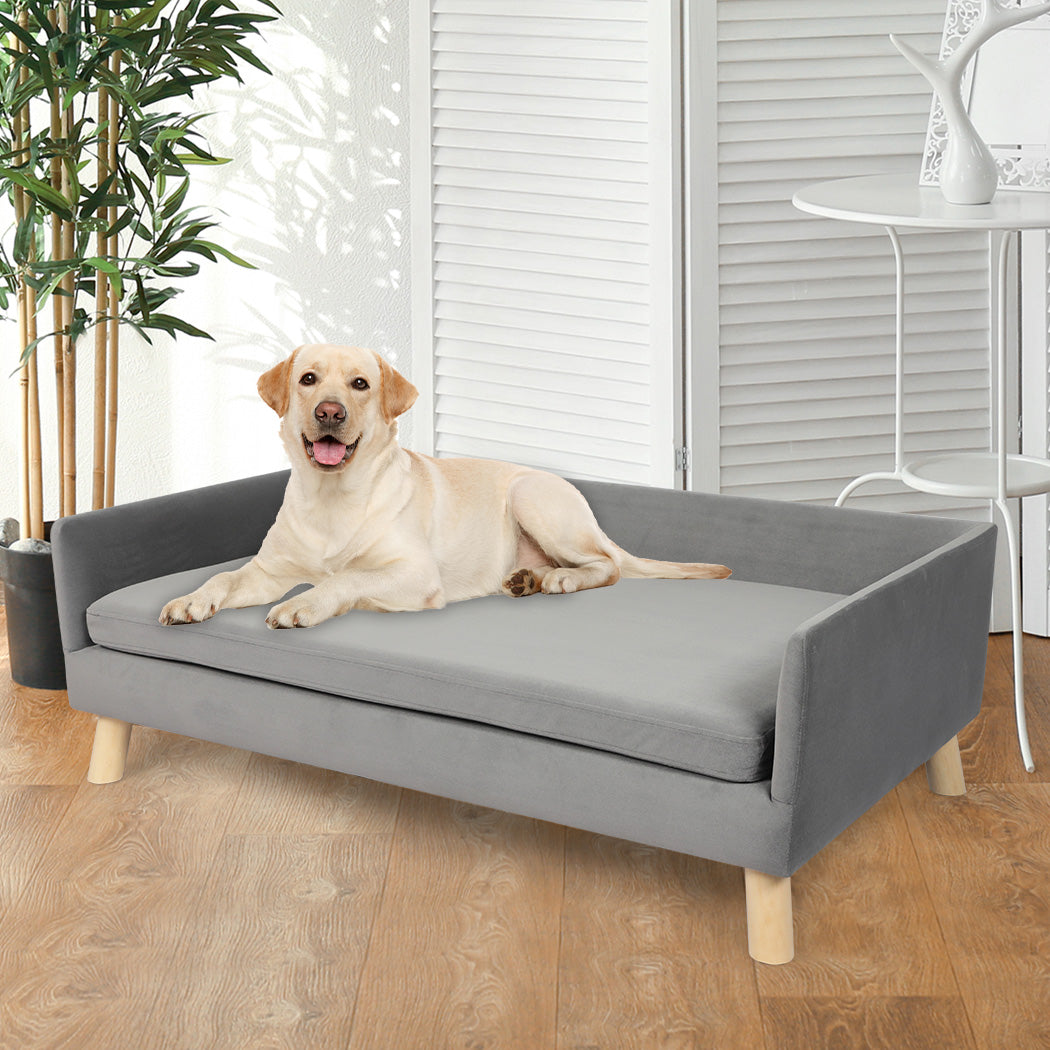 PaWz Pet Sofa Bed Dog Warm Soft Lounge Grey