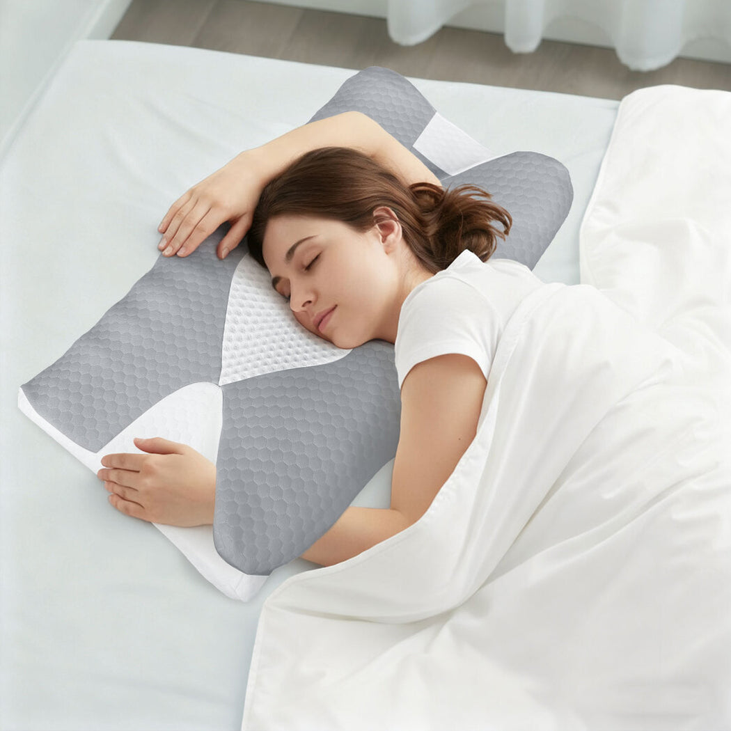 Dreamz Cervical Pillow Memory Foam Cooling Neck Support Pillow Neck Pain Relief