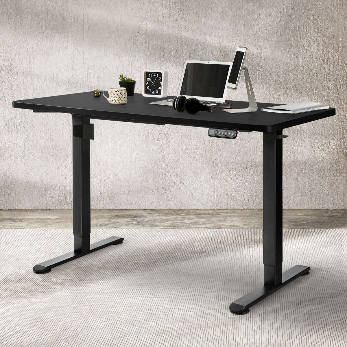 Levede Desktop For Motorised Adjustable Black 140X70CM