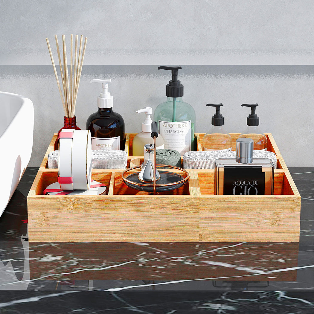 Toque Bamboo Drawer Organizer Multi-Use Storage Box