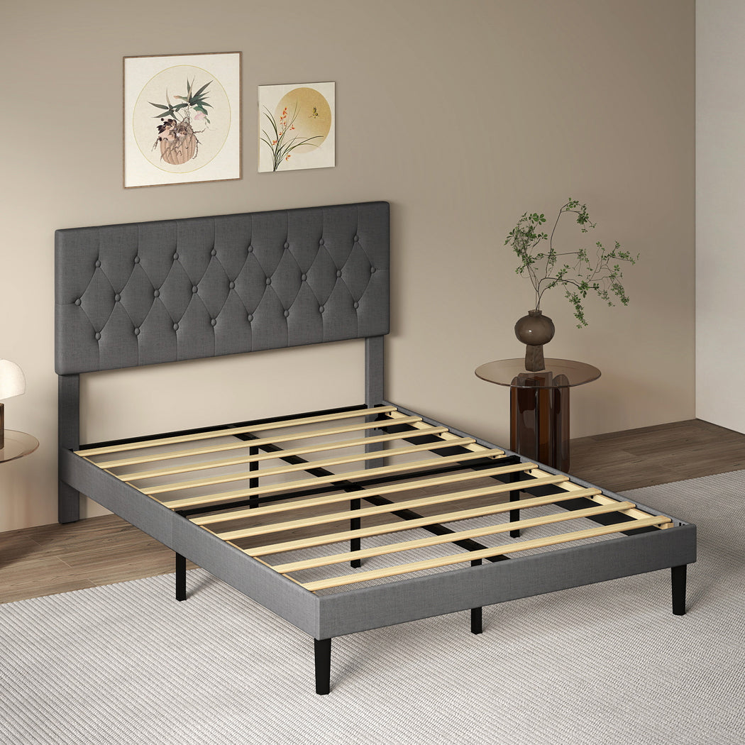 Levede Bed Frame Upholstered Platform Mattress Base Queen
