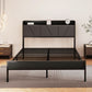 Levede Queen Bed Frame Steel Base with Headboard Grey