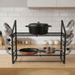 Toque Pot Rack Wall Mounted 2 Tier Hanging Cookware Organizer 20 Hooks Pan Rack