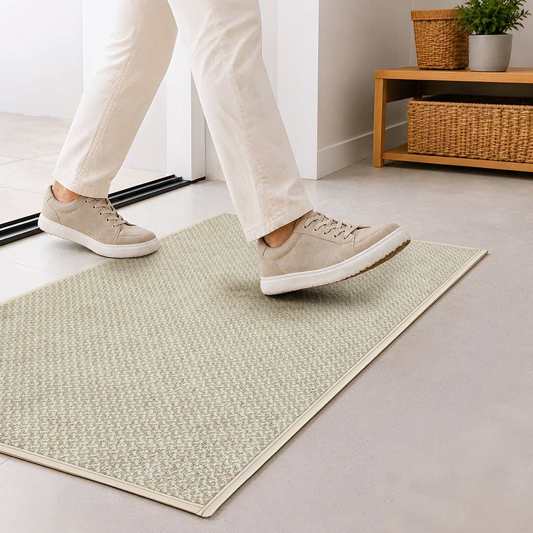 Marlow Front Door Mat 76x43cm Non Slip Dirt Trapping Rug for Entrance Brown