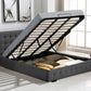 Levede Fabric Bed Frame King Tufted Dark Grey