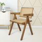 Levede 4x Dining Chair Solid Wood Rattan