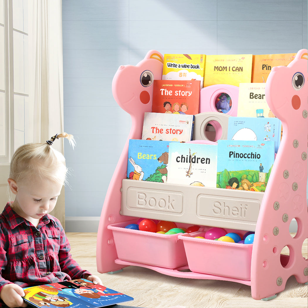 BoPeep Kids Bookshelf Bookcase Magazine Pink