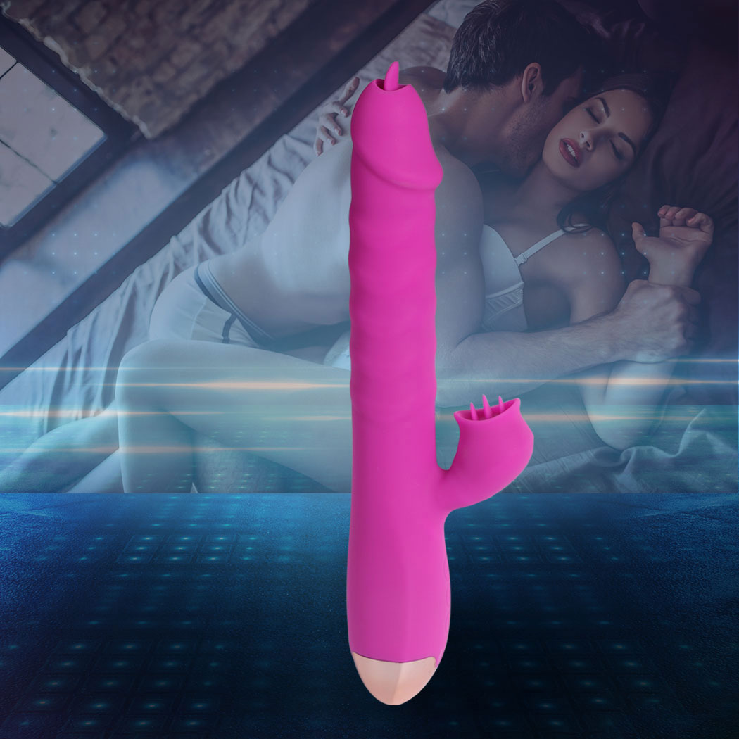 Urway Rabbit Vibrator Licking Tongue Purple