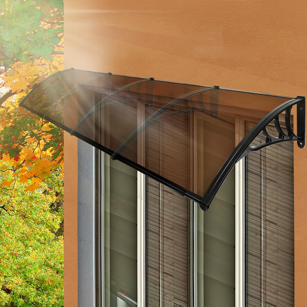 Mountview Window Door Awning Outdoor 1M X 4M Brown 1x4M