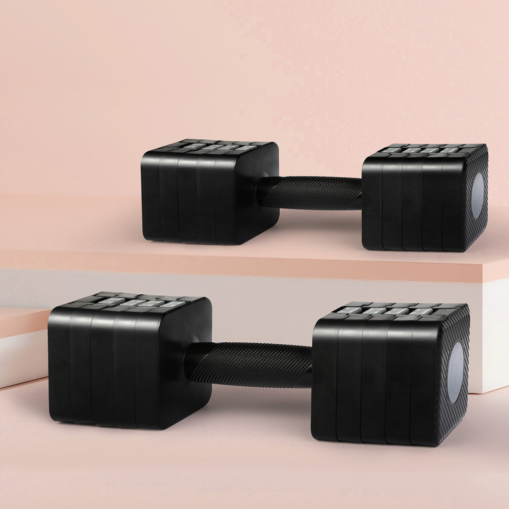 Centra A Pair 2.8KG-10KG Dumbbells Black