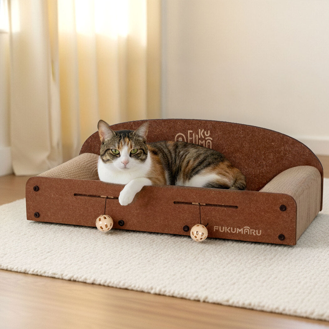 Pawz Cat Scratching Board Corrugated Cardboard 2 Balls