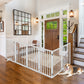 PaWz Wooden Pet Gate Dog Fence Safety White 6 Panels
