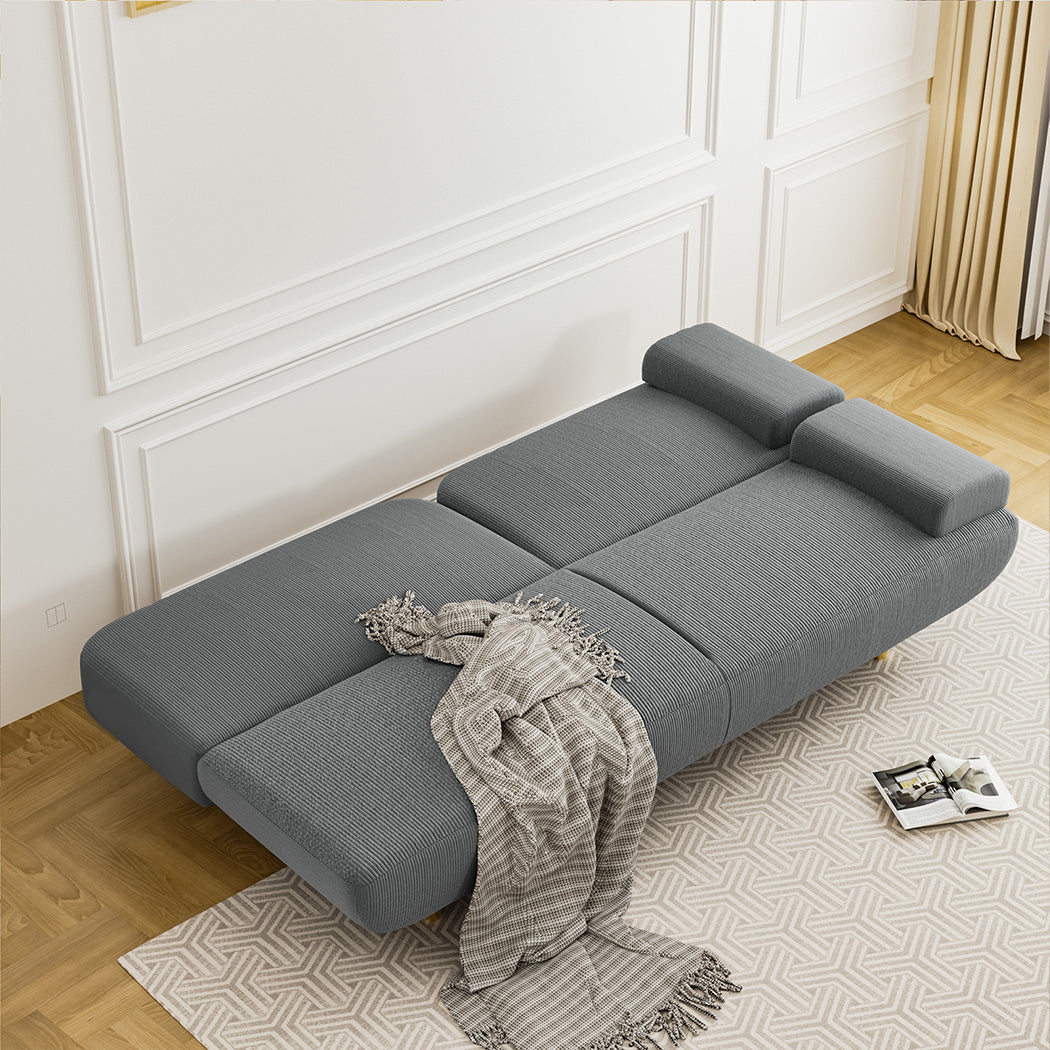 LEVEDE CONVERTIBLE SOFABED WITH USB CHARGE AND SIDE TABLE