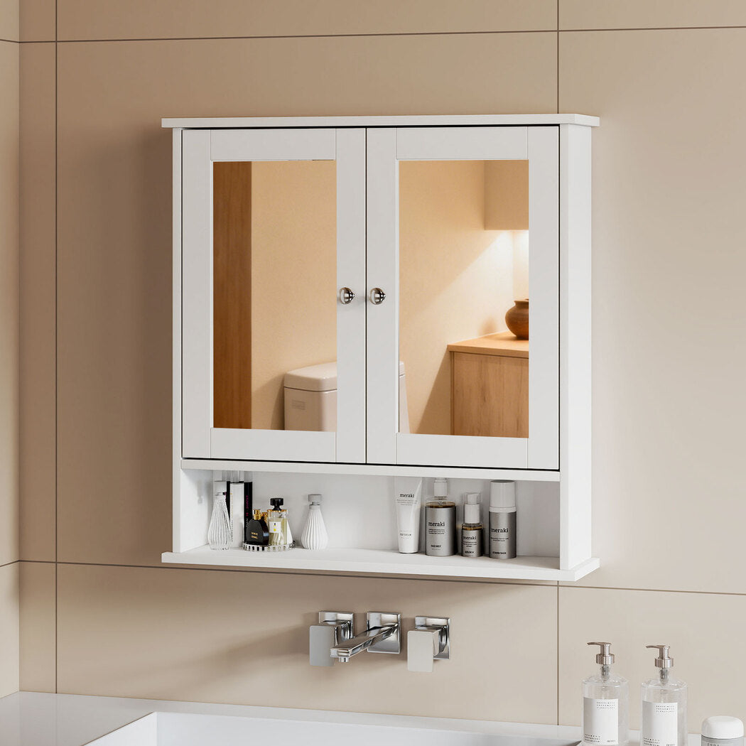 Levede Bathroom Mirror Cabinet Storage Cupboard Shelf
