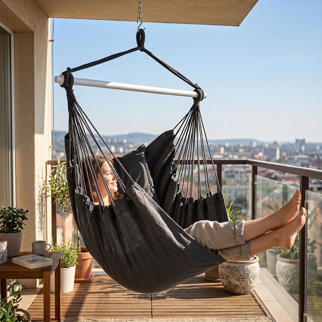 Mountview Garden Hammock Chair Hanging Swing Seat 2 Cushions Outdoor Camping