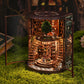 Bo Peep Book Nook Kit 356Pcs LED Miniature Library House For Bookshelf Walnut