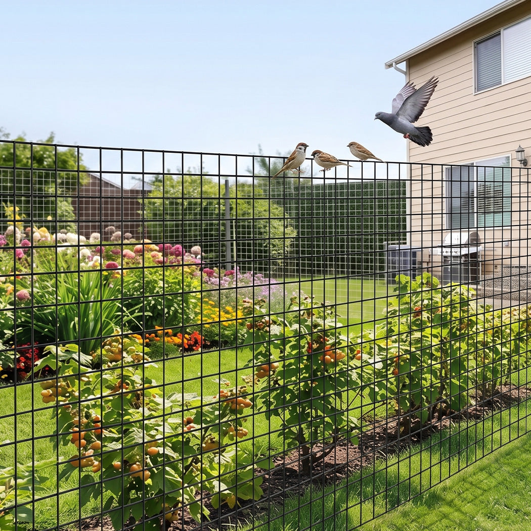 Mountview Solar Panel Bird Mesh PVC Coated 30m Roof Guard for Pigeons Black