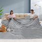 DreamZ 3x3M Large Oversized Blanket Grey Star