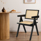 Levede 6x Black Wicker Armchair Dining Chair