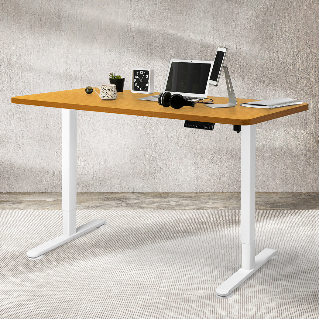 Levede Motorised Standing Desk Adjustable 140cm Natural 1000x 1MM